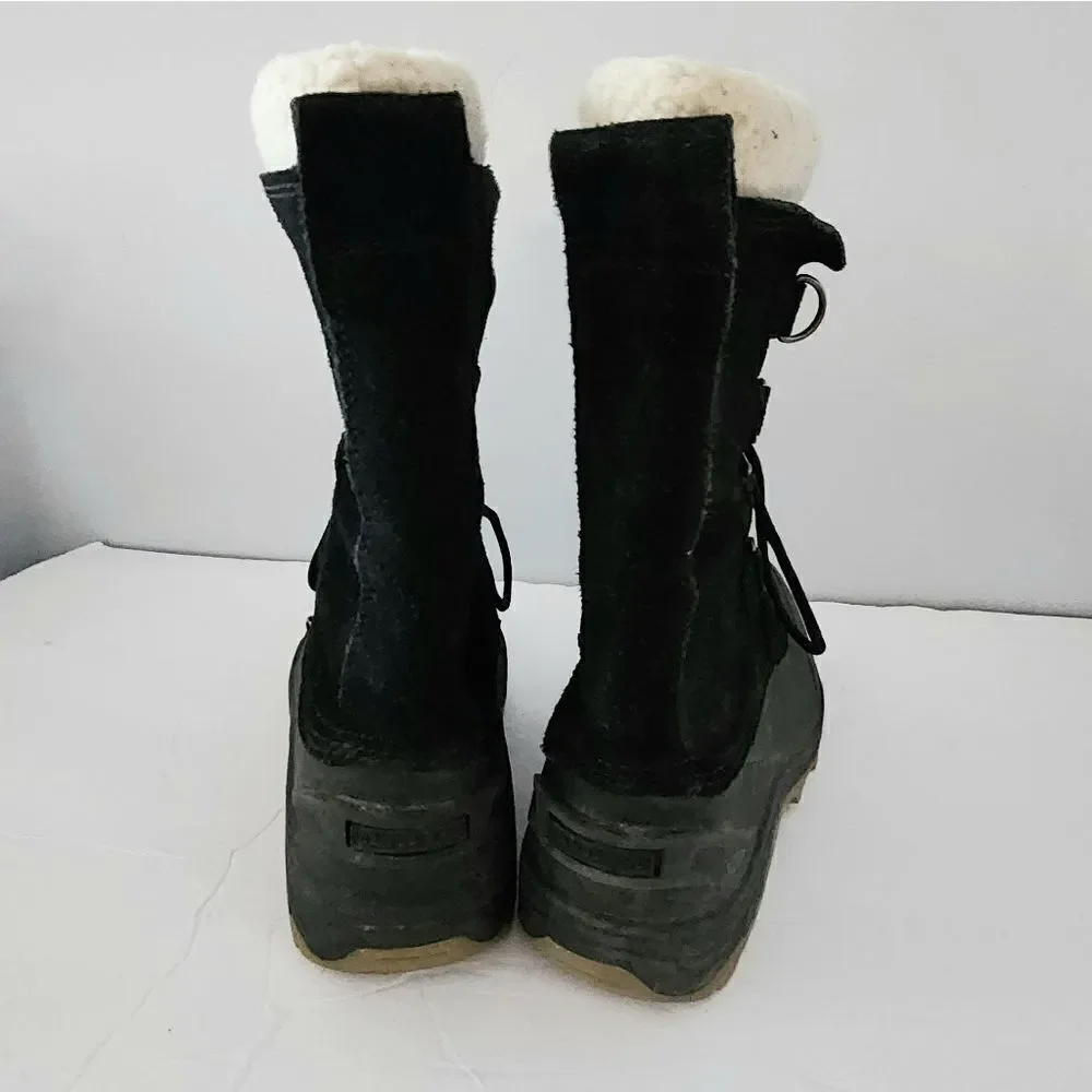 Lands' End black winter boots Kids size 5 or women's size 7